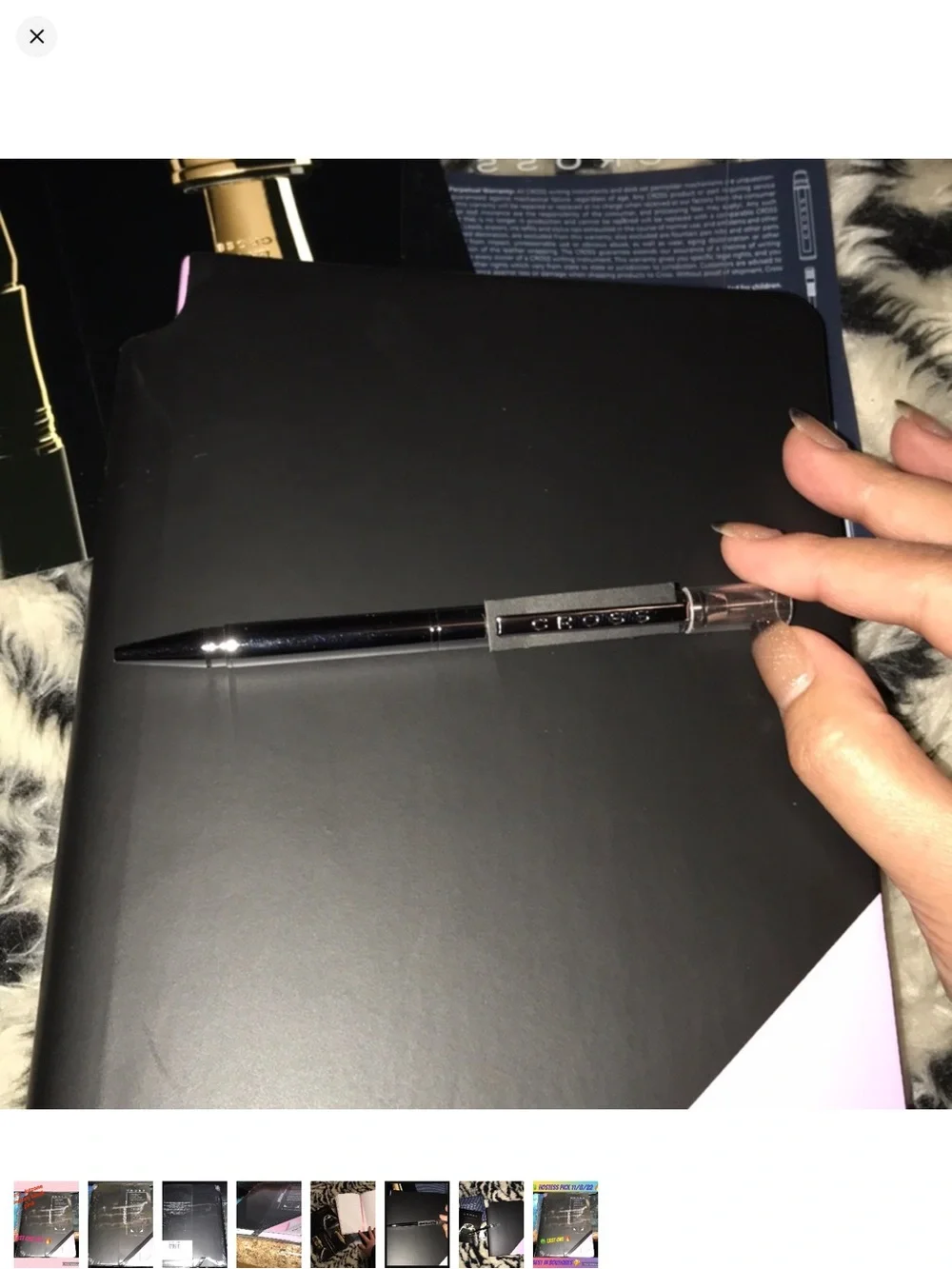 Cross Jotzone Medium Journal - Black with Pink Accent with pen New sealed